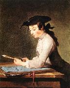jean-Baptiste-Simeon Chardin The Draughtsman oil painting reproduction